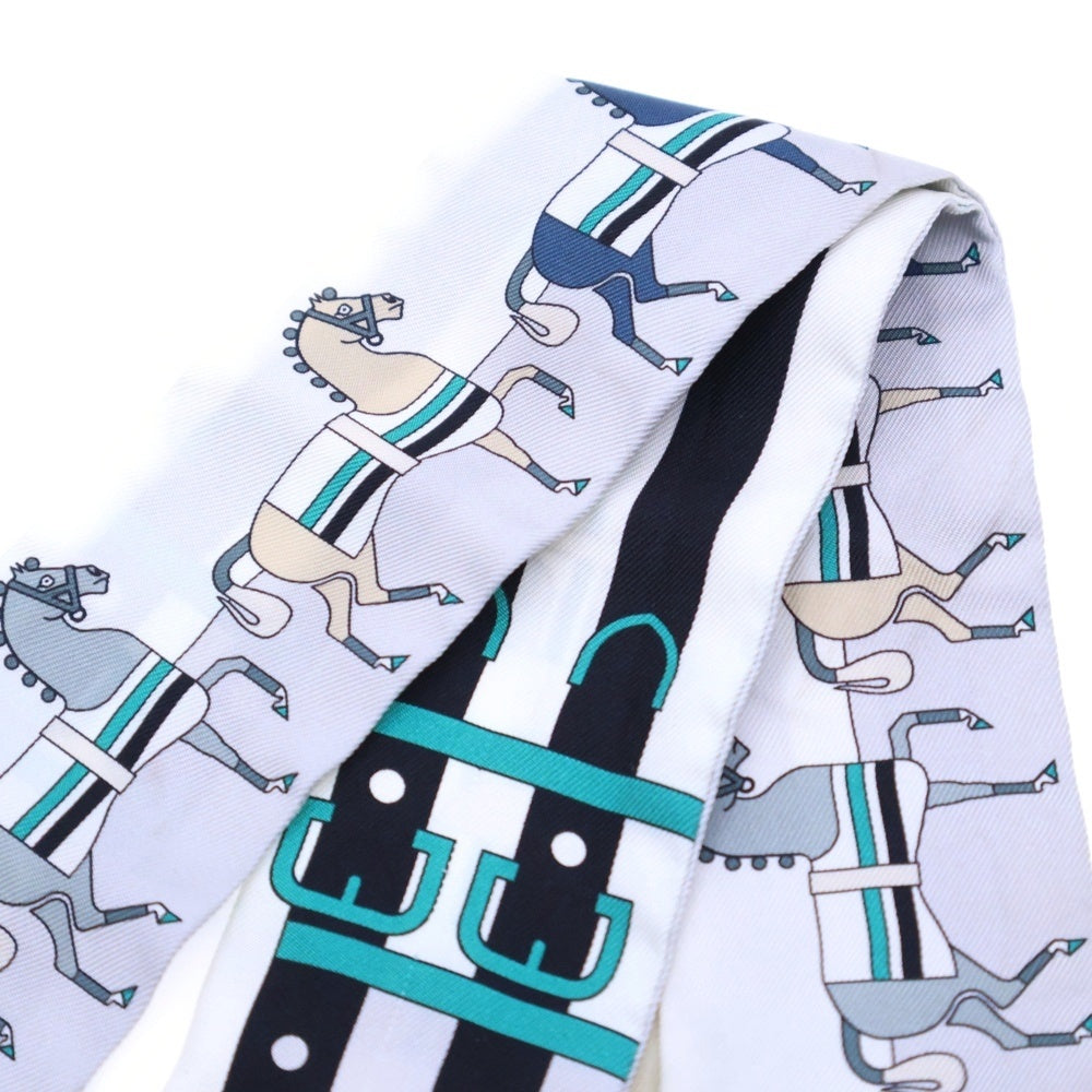 HERMES(エルメス) ツイリー ロカバール スカーフ シルク グリーン マルチカラー