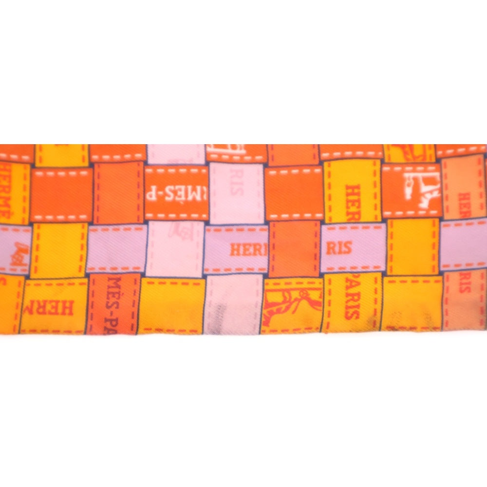 HERMES(エルメス) ツイリー ボルデュック オレンジ系 スカーフ シルク