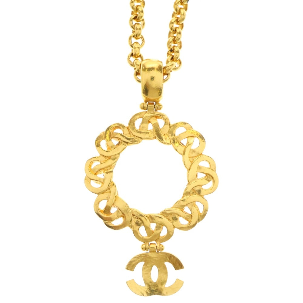 CHANEL(シャネル) ココマーク ルーペ チェーンネックレス ペンダント ゴールド レディース