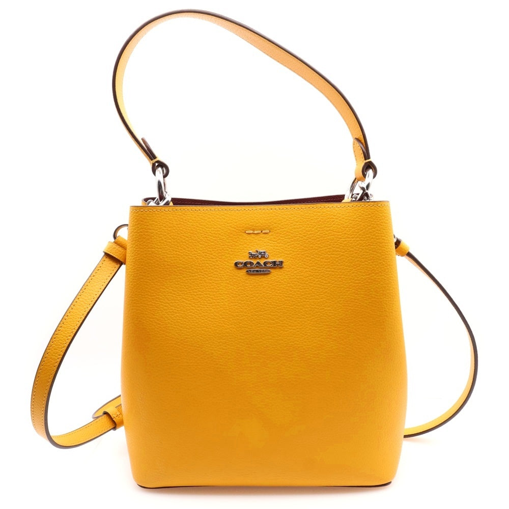 COACH(コーチ) Small Town Bucket Bag スモール タウン バケット 2WAY レザー ハンド ショルダーバッグ イエロー レディース CA177