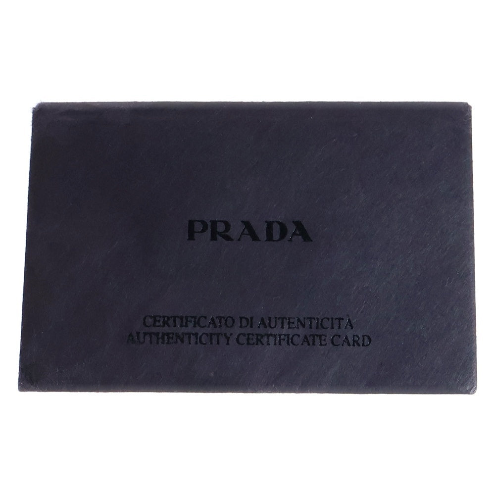 PRADA(プラダ) SAFFIANO LUX サフィアーノラックス レザーチェーンウォレット ショルダーバッグ ブラック レディース 1BP012