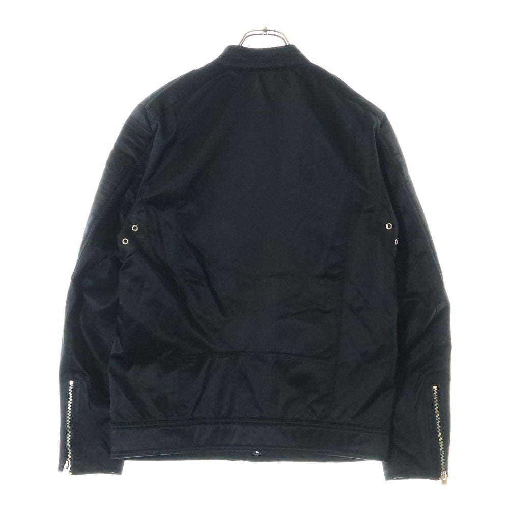 DIESEL(ディーゼル) ロゴワッペン付 ナイロンバイカージャケット ブルゾン ブラック