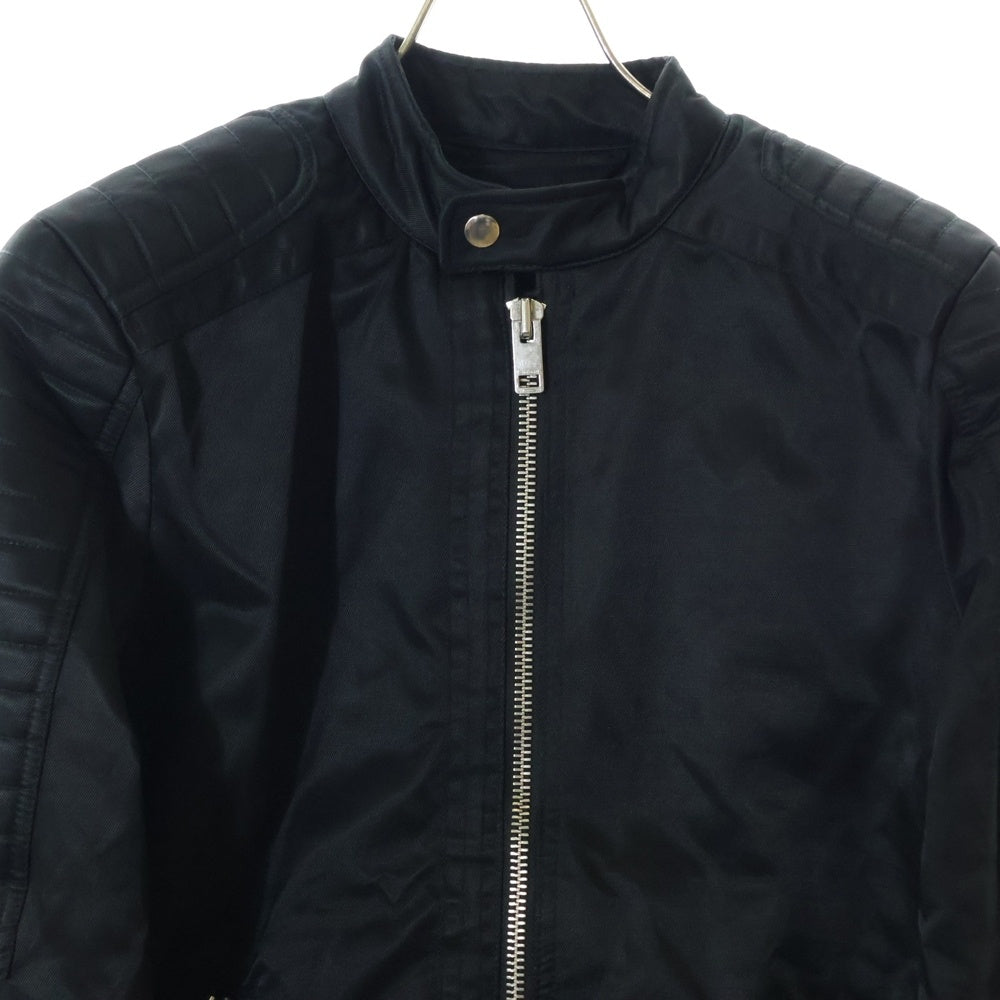 DIESEL(ディーゼル) ロゴワッペン付 ナイロンバイカージャケット ブルゾン ブラック