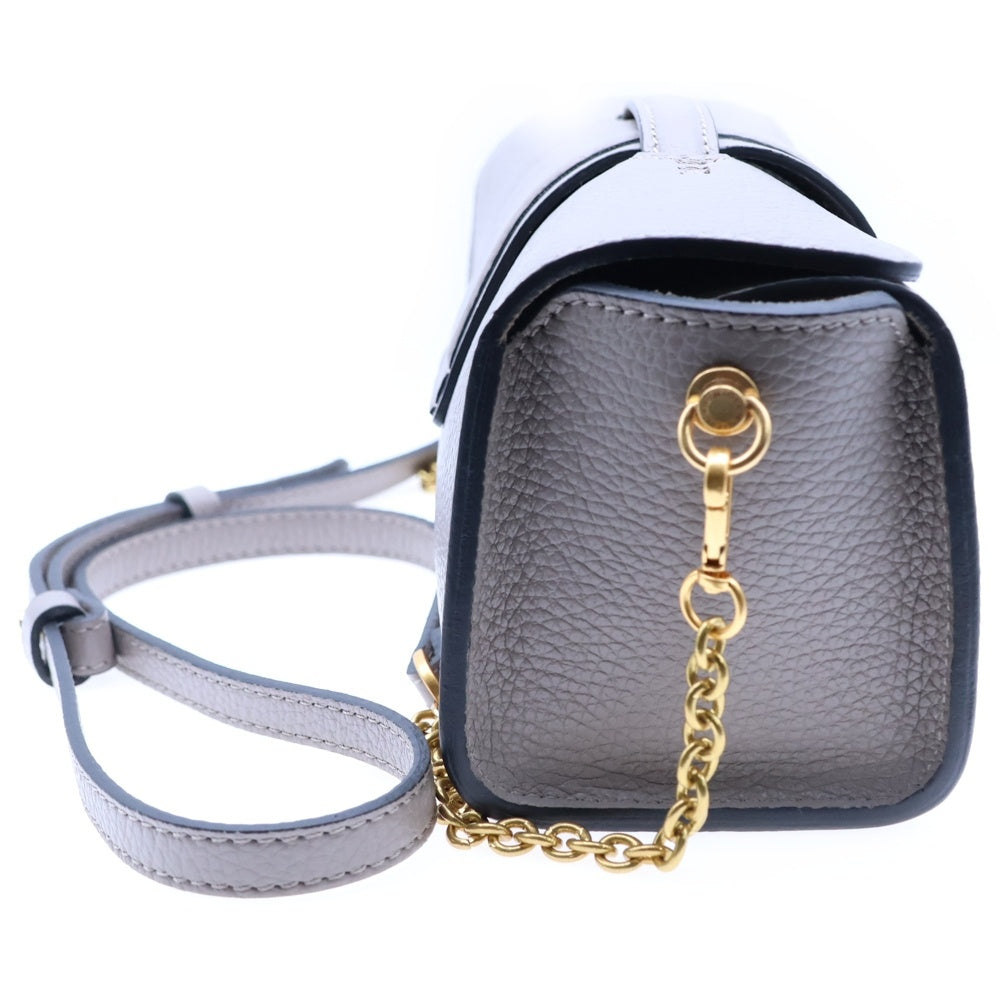 GIANNI CHIARINI(ジャンニ キアリーニ) ショルダーバッグ グレージュ レザー ゴールド金具