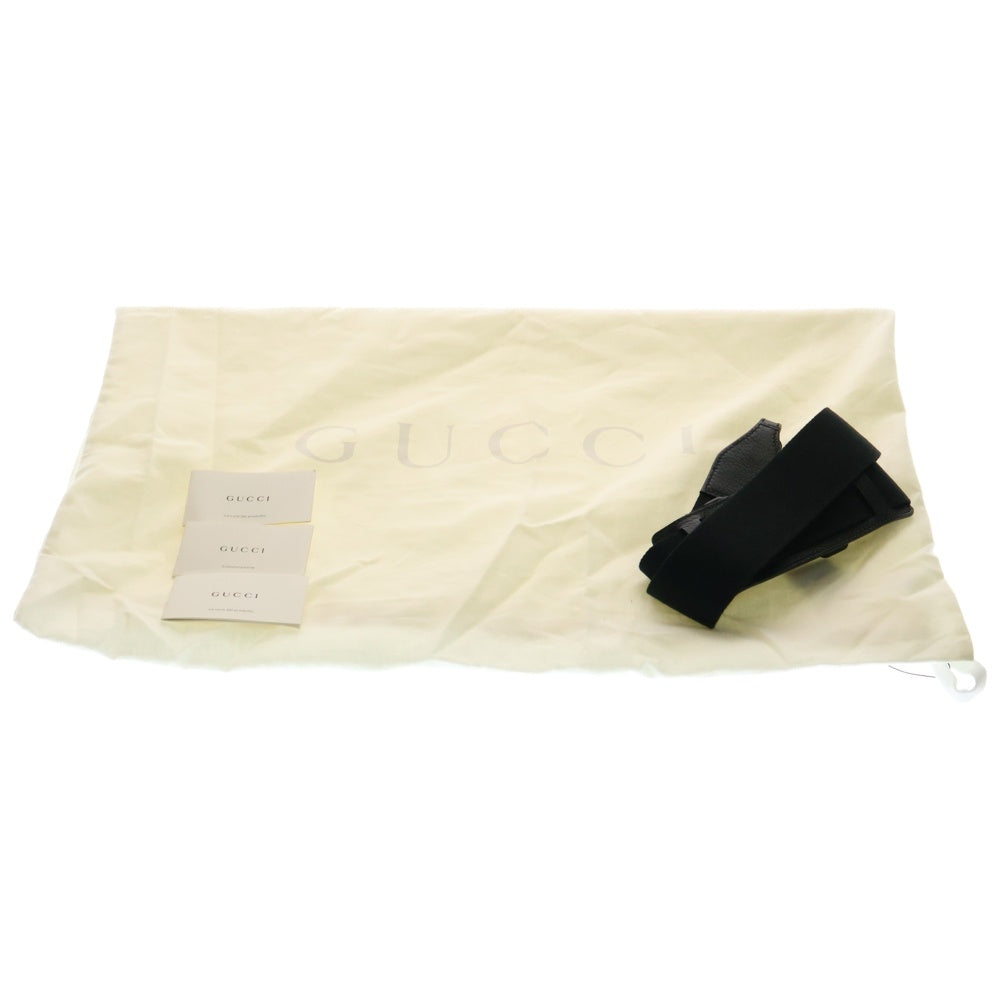 GUCCI(グッチ) GGクリスタル 2WAY レザー切替 ボストンバッグ ハンドバッグ ブラック 758664