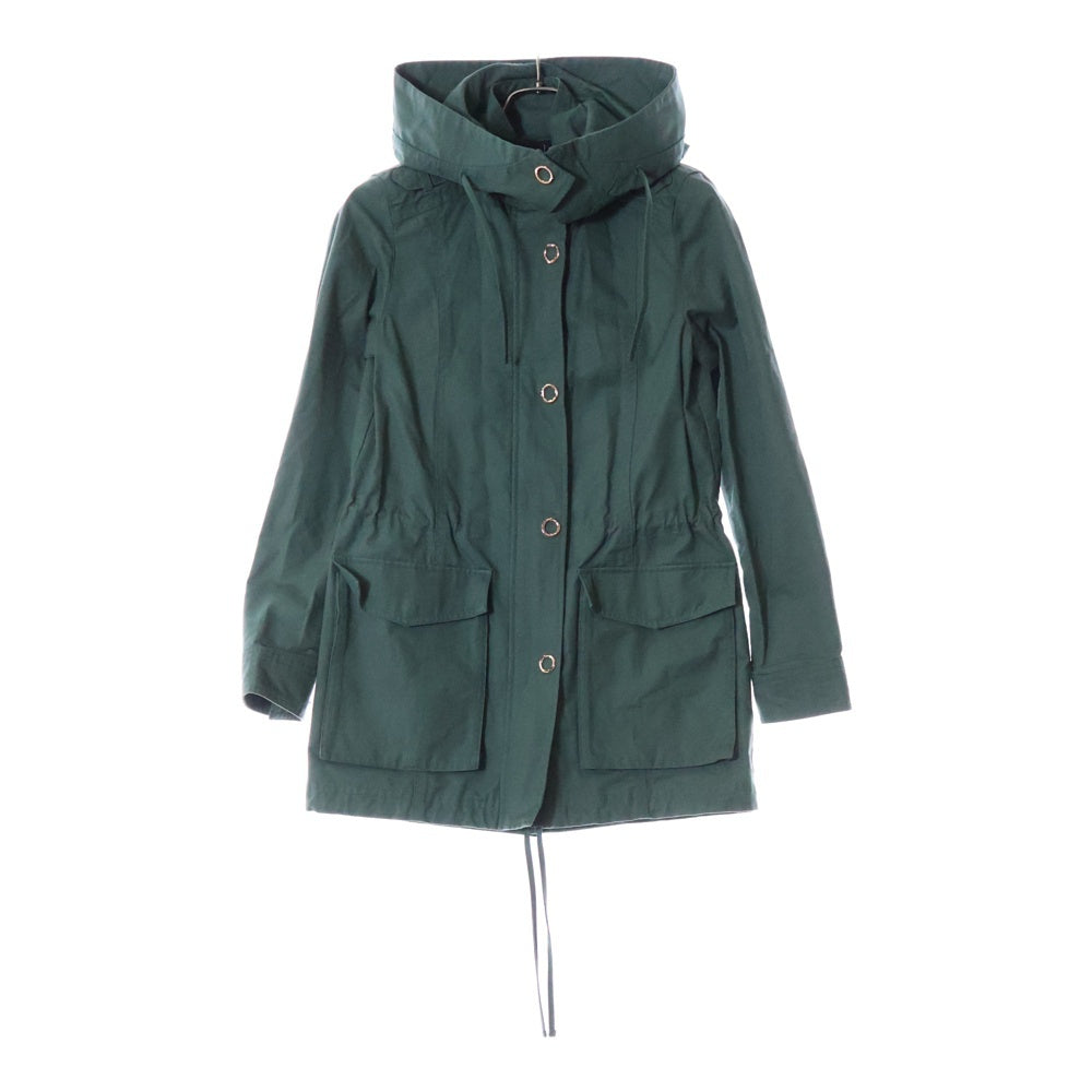 Armani Exchange(アルマーニ エクスチェンジ) フード付 ロゴ刻印 コットンジャケット ブルゾン グリーン レディース 6YYK02 YN21Z