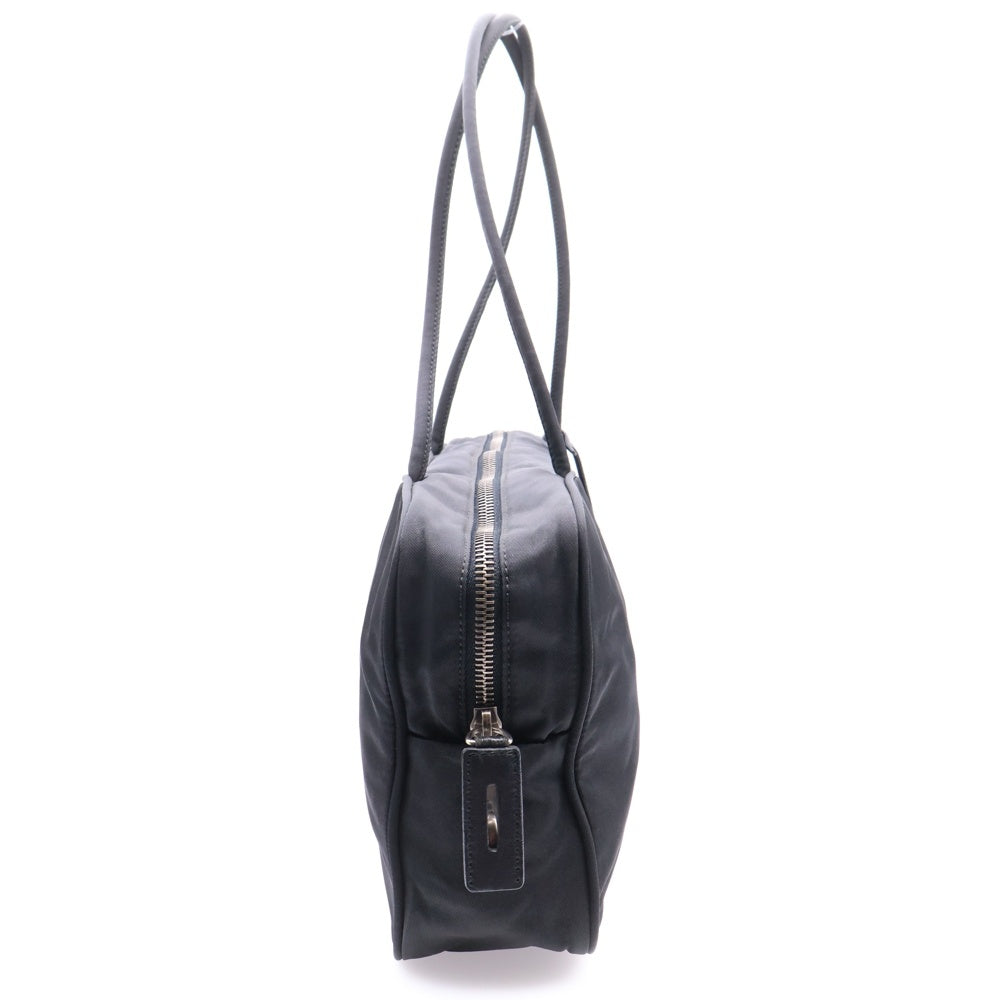 PRADA(プラダ) トートバッグ ハンドバッグ ミニバッグ トライアングルロゴプレート ブラック シルバー金具 テスート ナイロン