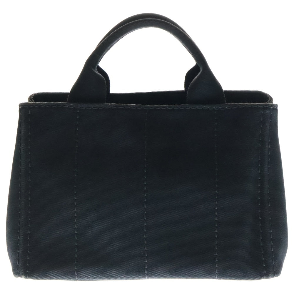 PRADA(プラダ) カナパ ミニ ブラック キャンバス ハンドバッグ