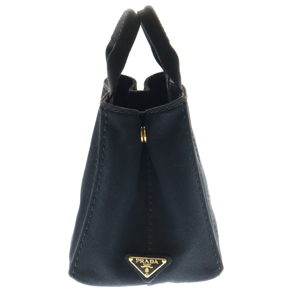 PRADA(プラダ) カナパ ミニ ブラック キャンバス ハンドバッグ