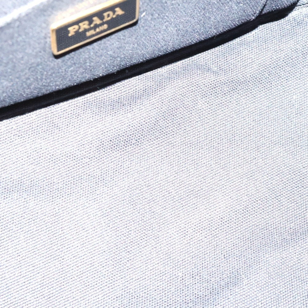 PRADA(プラダ) カナパ ミニ ブラック キャンバス ハンドバッグ