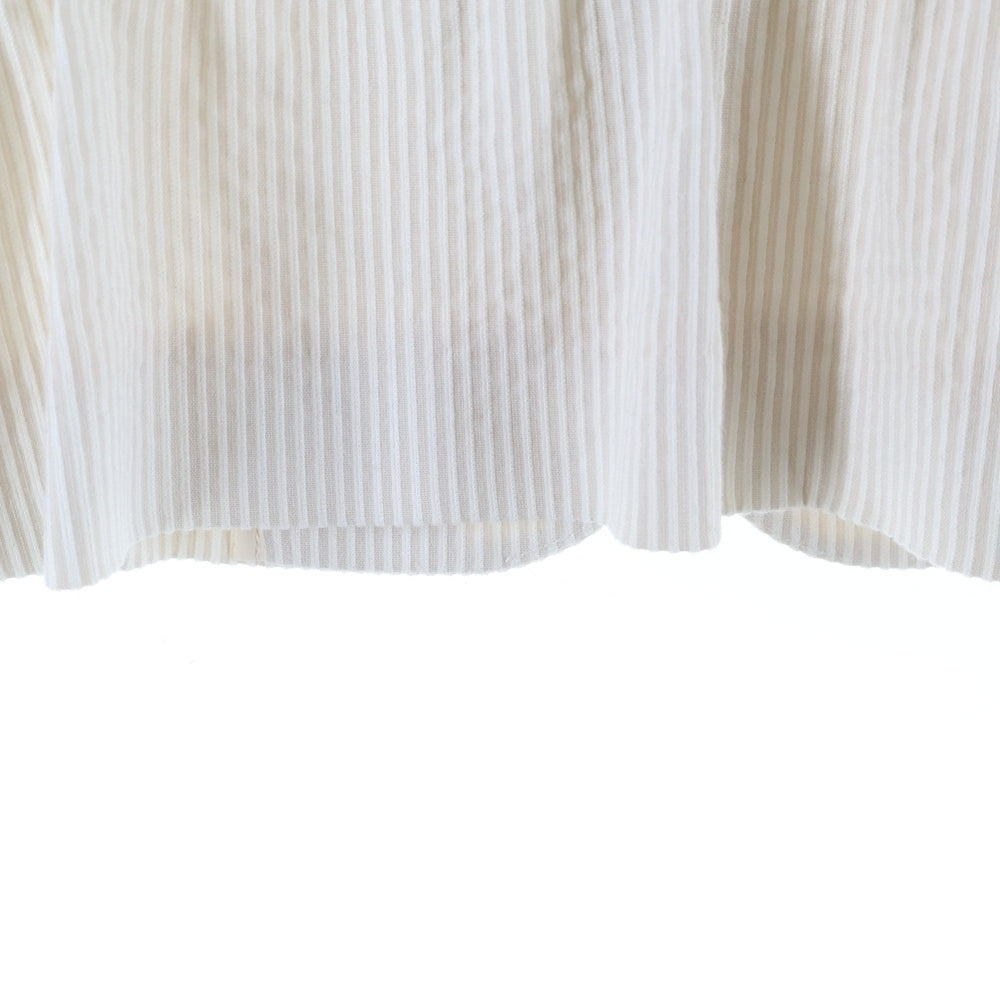 NO BRAND(ノーブランド) ef-da ストライプ総柄 1B テーラードジャケット ホワイト レディース