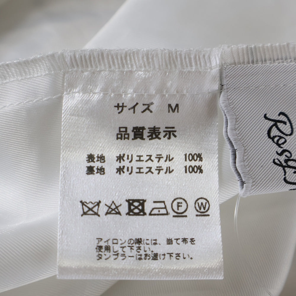 NO BRAND(ノーブランド) rosymonster ロージーモンスター 水玉 ドット総柄プリント 長袖 ワンピース ホワイト/ブラック レディース