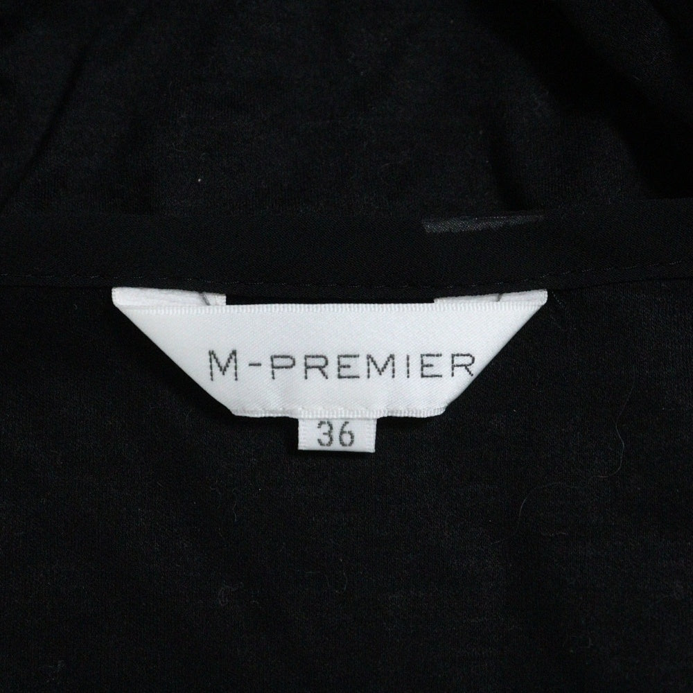 M-PREMIER(エムプルミエ) フリル半袖トップス ブラック 〇