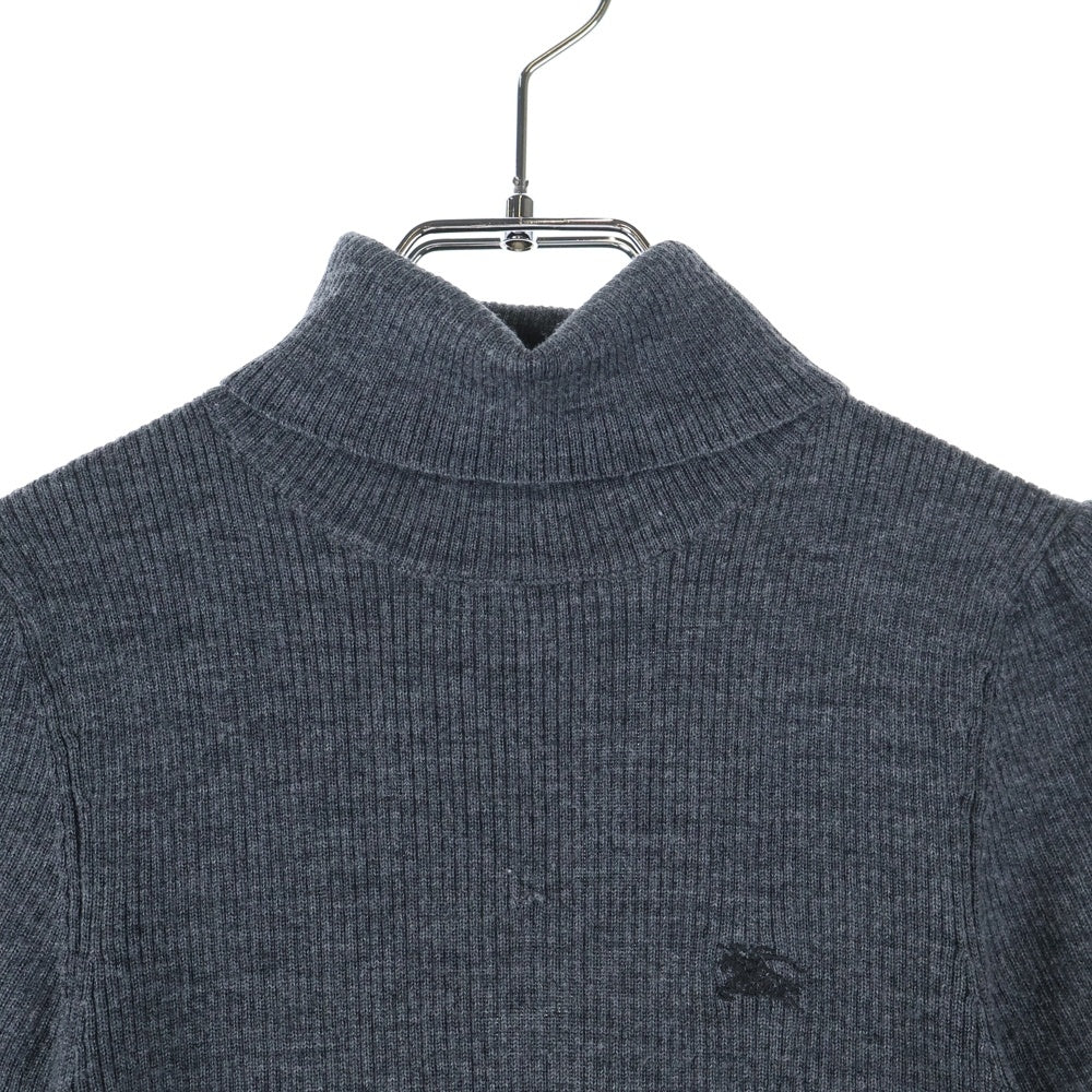 BURBERRY BLUE LABEL(バーバリーブルーレーベル) タートルネックニット半袖Tシャツ グレー
