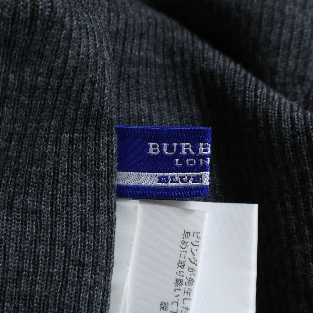 BURBERRY BLUE LABEL(バーバリーブルーレーベル) タートルネックニット半袖Tシャツ グレー