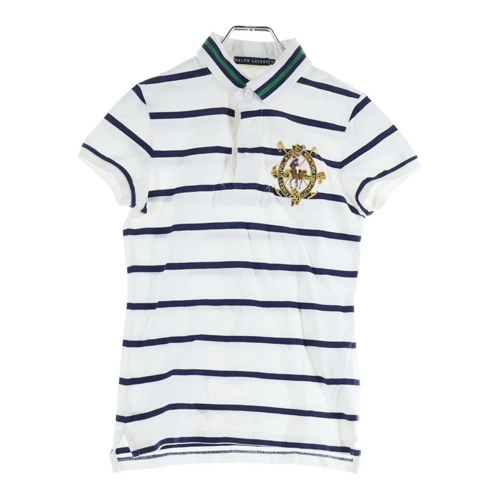 RALPH LAUREN(ラルフローレン) エンブレム刺繍 ボーダー総柄 半袖