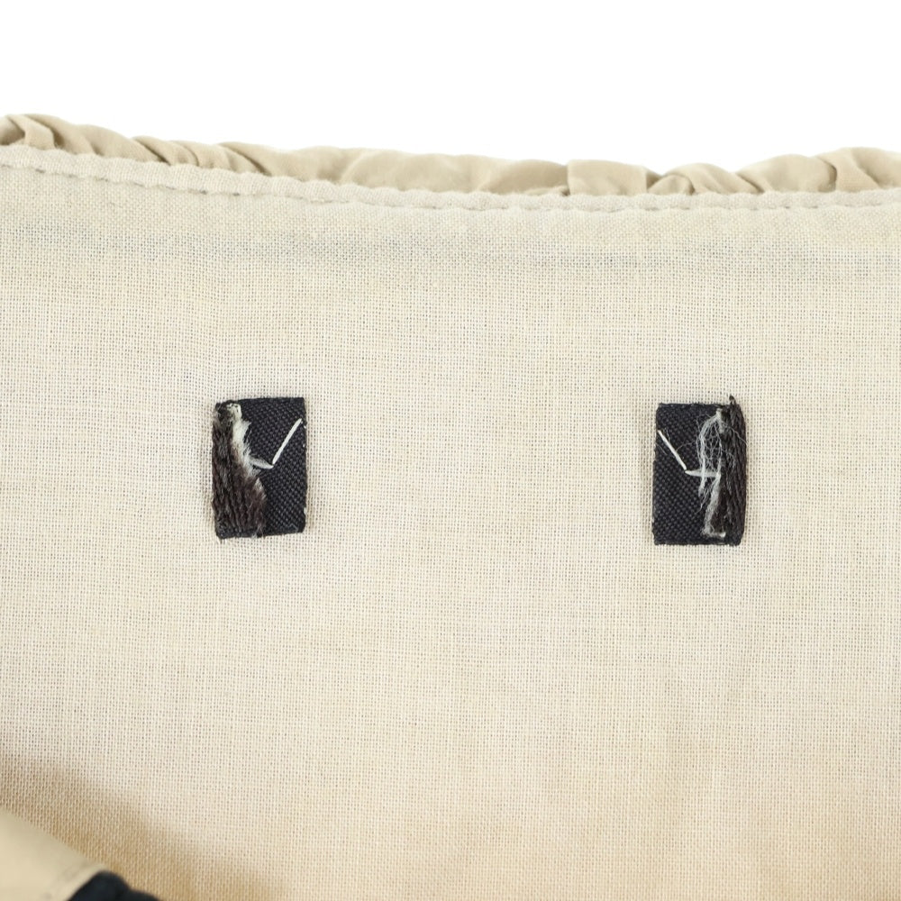 オンワード樫山(オンワードカシヤマ) オンワード樫山 コットンナイロン ギャザースリーブ 半袖 ワンピース ベージュ レディース