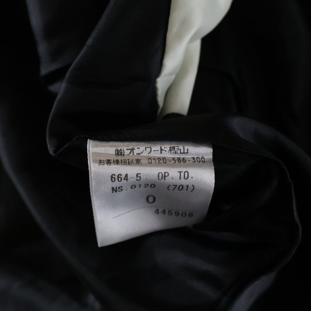 NO BRAND(ノーブランド) オンワード樫山 刺繍 フラワー総柄スカート切り替え ギャザースリーブ フリルデザイン ミディアムワンピース ホワイト/ブラック レディース