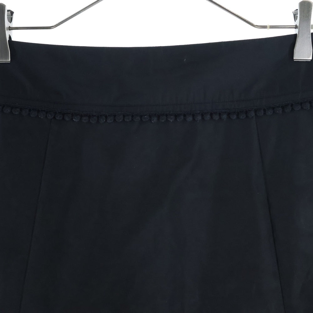 Weekend Max Mara(ウィークエンド マックスマーラ) レース切り替え ミディアム フレア スカート ブラック/ベージュ レディース