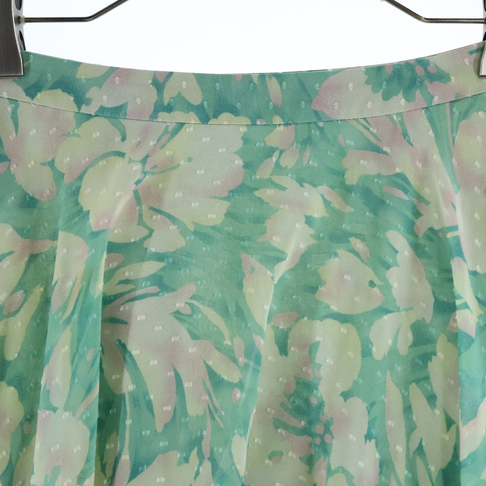 TOCCA(トッカ) TOCCA トッカ フラワー総柄プリントシアーフリル ティアード ミニスカート グリーン レディース
