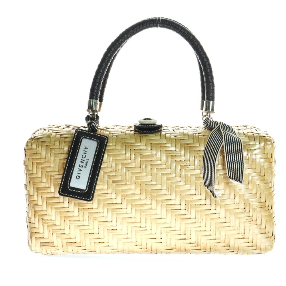 GIVENCHY(ジバンシィ) かごバッグ ショルダーバッグ ミニボストンバッグ ベージュ ラフィア