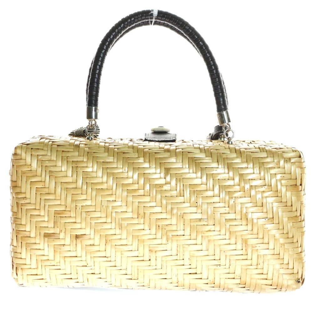 GIVENCHY(ジバンシィ) かごバッグ ショルダーバッグ ミニボストンバッグ ベージュ ラフィア