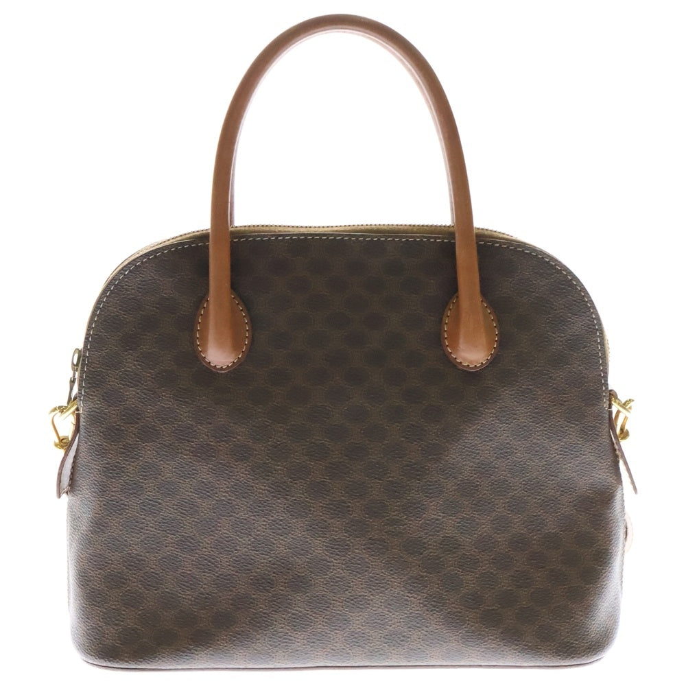 CELINE(セリーヌ) マカダム 2WAY ショルダーバッグ ハンドバッグ ブラウン PVC×レザー
