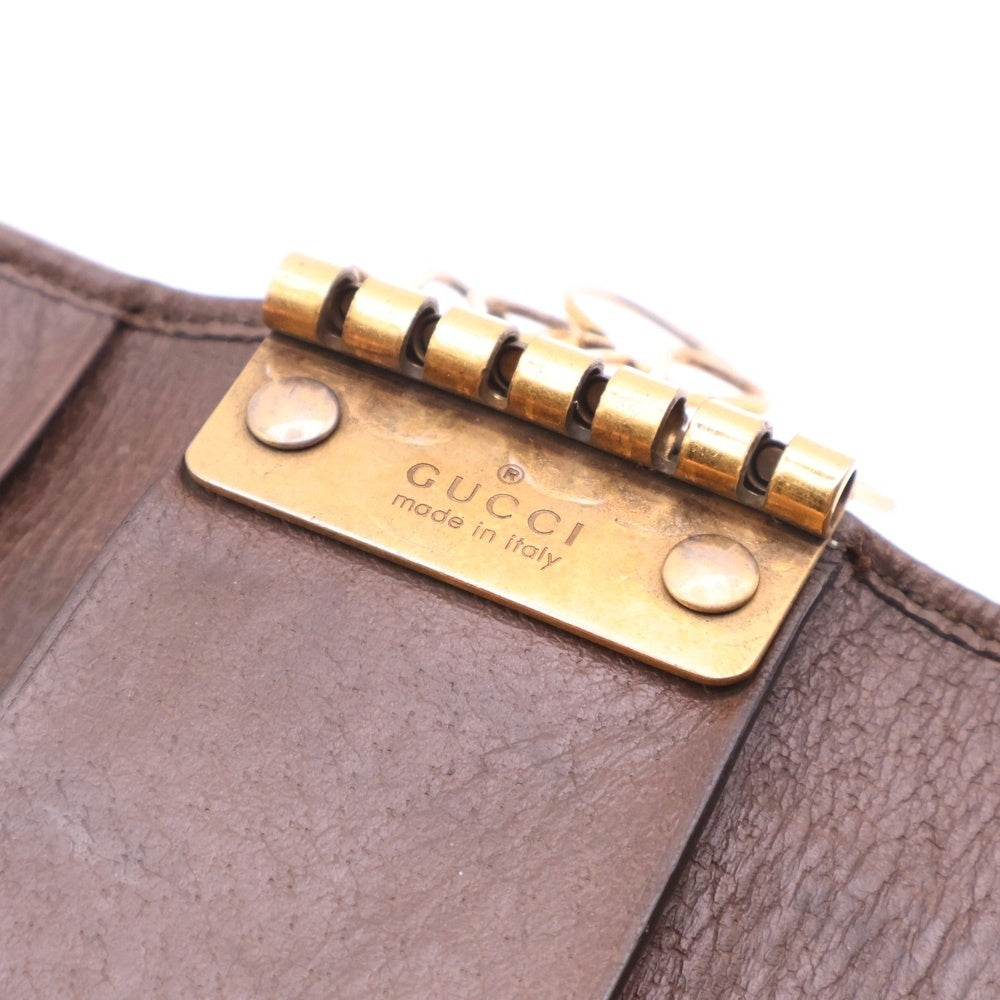 GUCCI(グッチ) GGスプリーム オフィディア キーケース キーリング バッグチャーム ゴールド金具 キャンバス×レザー ベージュ×ブラウン 603732