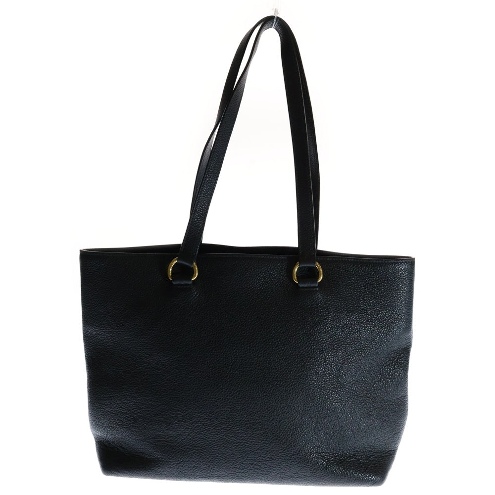 PRADA(プラダ) ロゴトートバッグ ハンドバッグ レザー ブラック ゴールド金具 1BG100