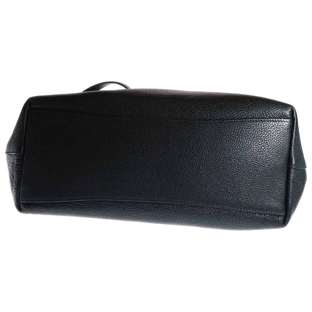 PRADA(プラダ) ロゴトートバッグ ハンドバッグ レザー ブラック ゴールド金具 1BG100