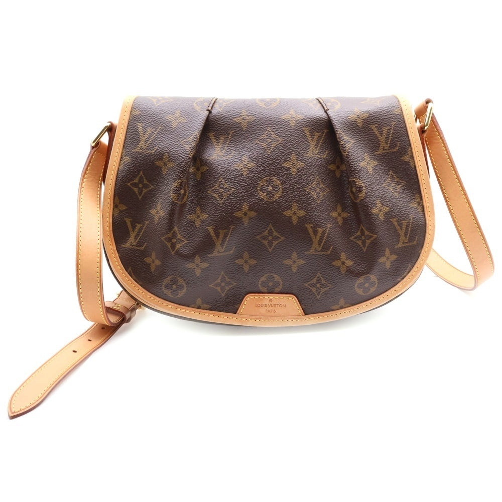 LOUIS VUITTON(ルイヴィトン) メニルモンタンPM モノグラム コーティングキャンバス レザー ショルダーバッグ ブラウン M40474 CT0154