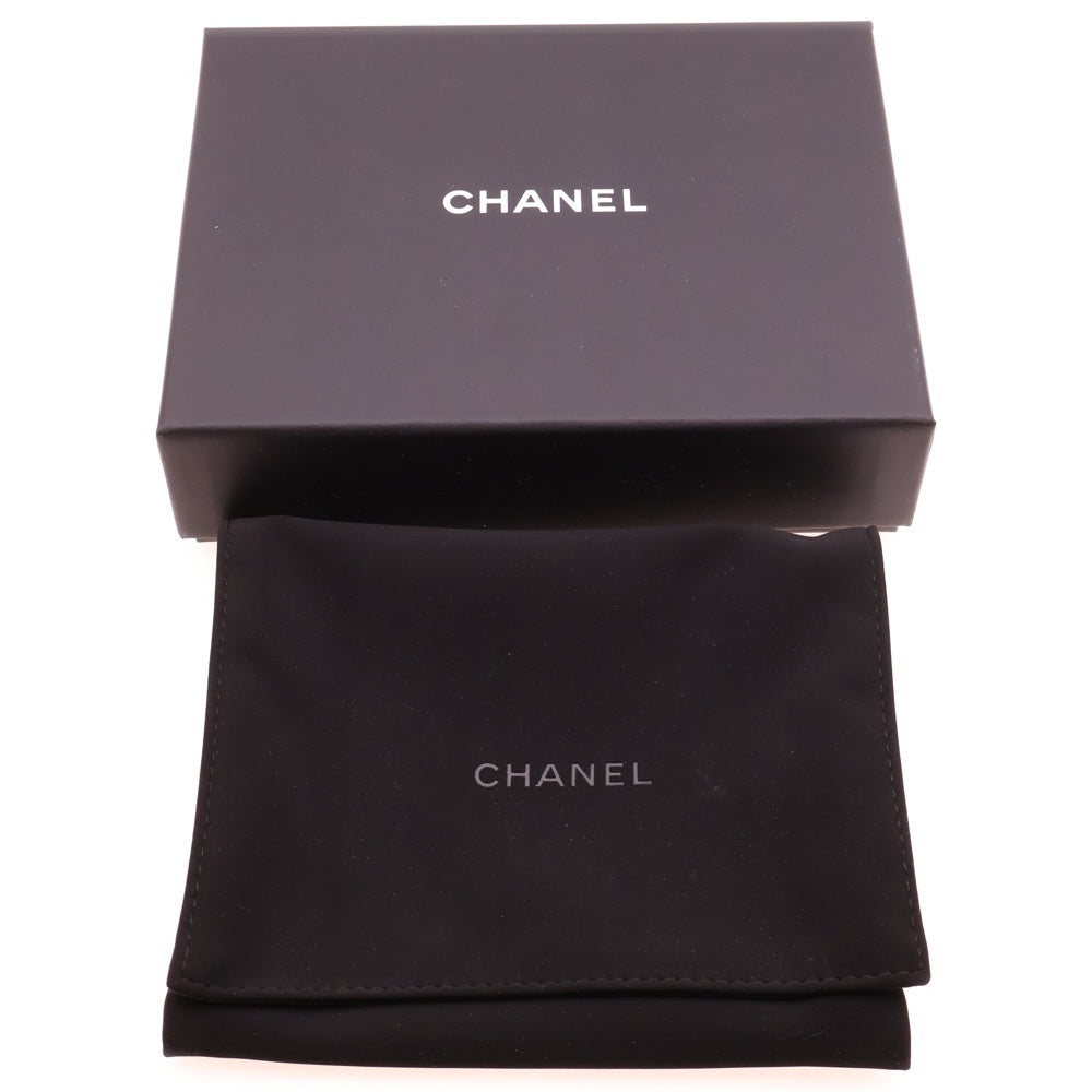 CHANEL(シャネル) マトラッセ ココマーク キャビアスキン コンパクトウォレット 三つ折り財布 ゴールド金具 ブラック
