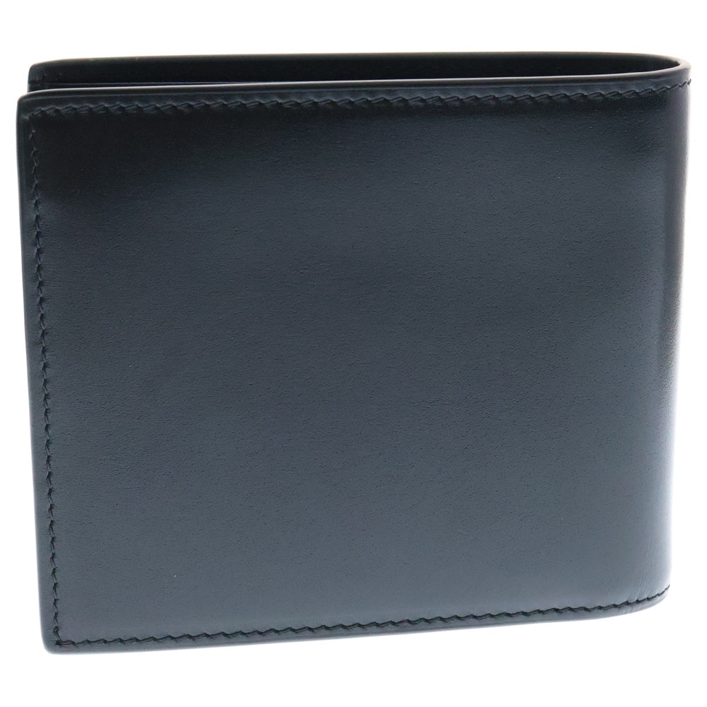 SAINT LAURENT PARIS(サンローランパリ) カサンドラ 二つ折り財布 カードケース ウォレット ブラック シルバー金具 レザー 453276