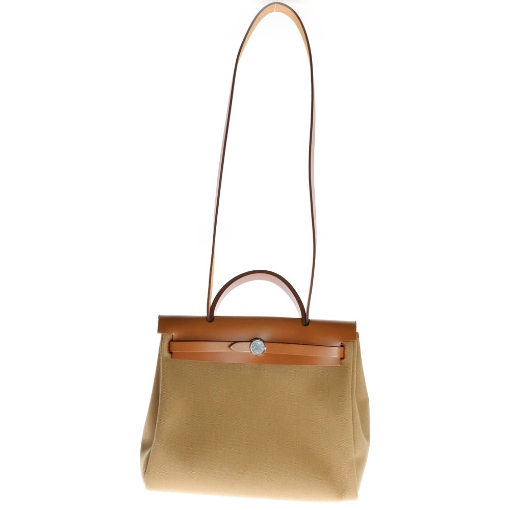 HERMES(エルメス) エールバッグジップPM フォーブ×チャイ トワル×ヴァッシュ シルバー金具 ハンドバッグ ショルダーバッグ B刻印