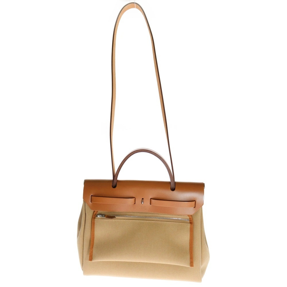 HERMES(エルメス) エールバッグジップPM フォーブ×チャイ トワル×ヴァッシュ シルバー金具 ハンドバッグ ショルダーバッグ B刻印