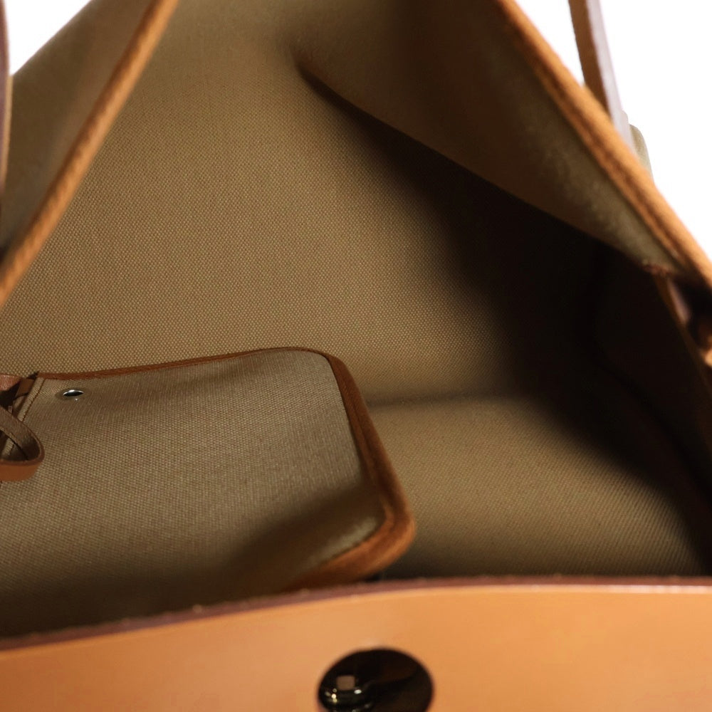 HERMES(エルメス) エールバッグジップPM フォーブ×チャイ トワル×ヴァッシュ シルバー金具 ハンドバッグ ショルダーバッグ B刻印
