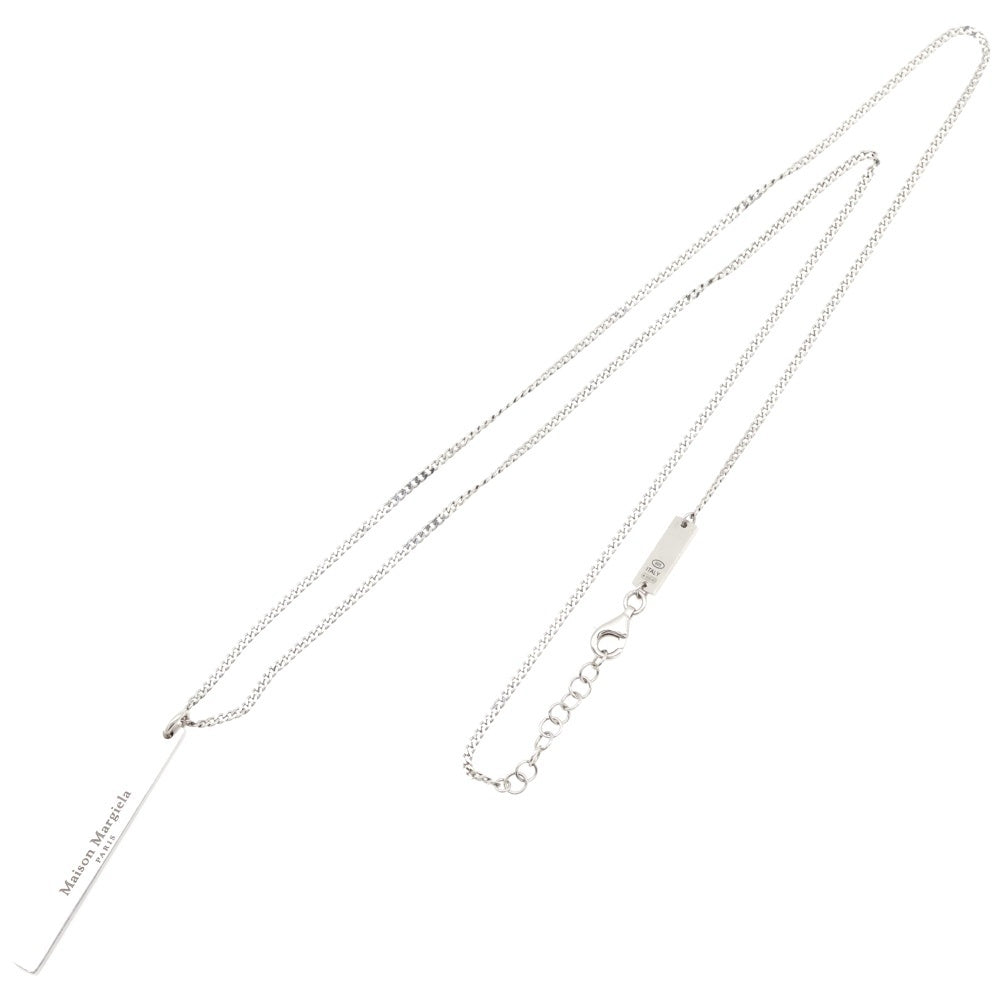 Maison Margiela(メゾンマルジェラ) メタルバー ロゴ ペンダント チェーンネックレス シルバー SM1UU0029 SV0091