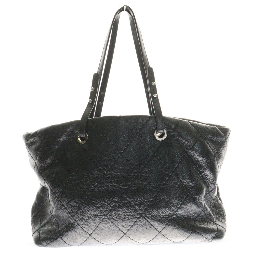 CHANEL(シャネル) ココマーク トートバッグ ハンドバッグ ブラック シルバー金具 カーフスキン