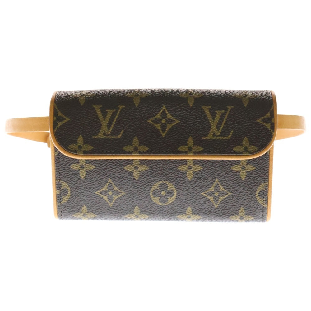 LOUIS VUITTON(ルイヴィトン) ポシェットフロランティーヌ モノグラム PVC レザー ボディ ウエスト バッグ ポーチ ゴールド金具 ブラウン M51855 FL1012