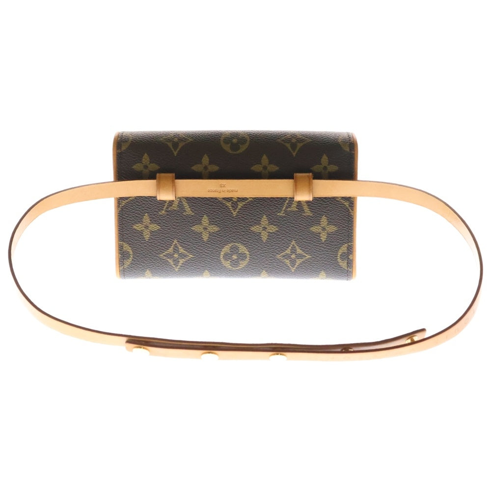 LOUIS VUITTON(ルイヴィトン) ポシェットフロランティーヌ モノグラム PVC レザー ボディ ウエスト バッグ ポーチ ゴールド金具 ブラウン M51855 FL1012
