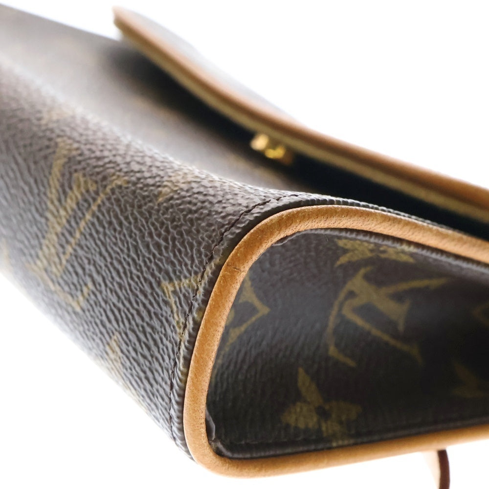 LOUIS VUITTON(ルイヴィトン) ポシェットフロランティーヌ モノグラム PVC レザー ボディ ウエスト バッグ ポーチ ゴールド金具 ブラウン M51855 FL1012