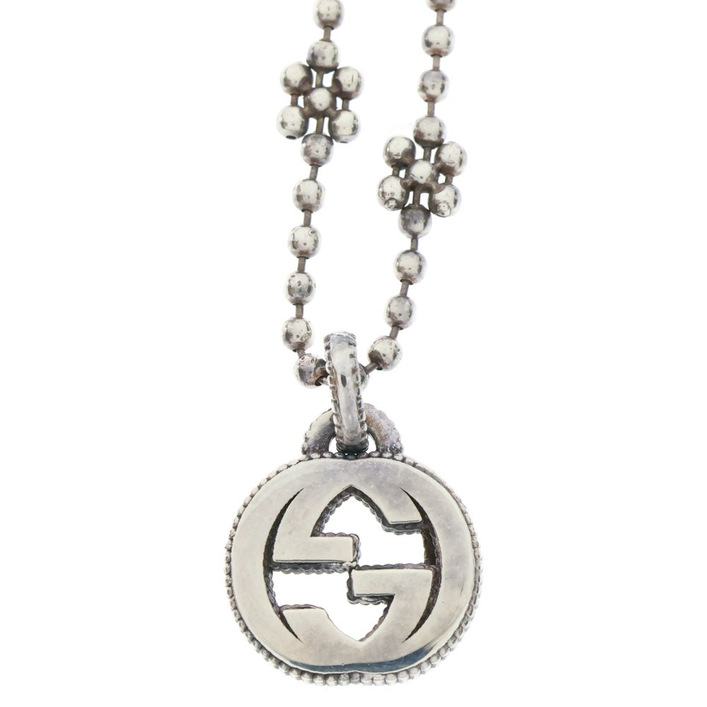 GUCCI(グッチ) SV925 ロゴ ネックレス ペンダント シルバー チェーン 8.7g 479221