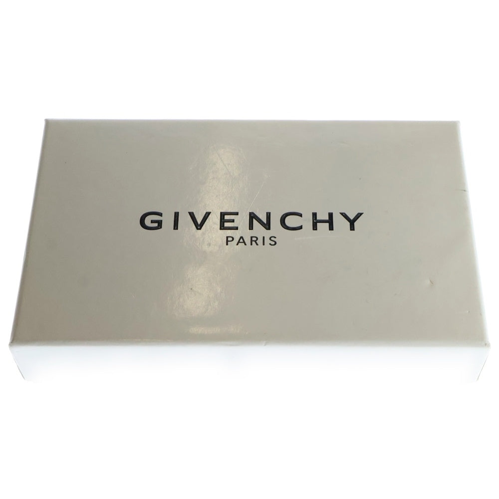 GIVENCHY(ジバンシィ) エンブレム ラウンドファスナー長財布 ロングウォレット ターコイズブルー シルバー金具 レザー BB6027B05E