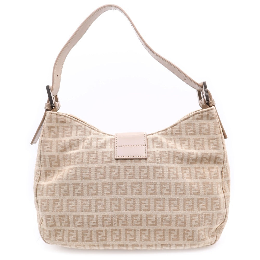 FENDI(フェンディ) マンマバケット ハンドバッグ ワンショルダーバッグ アイボリー シルバー金具 キャンバス×レザー 8BR036