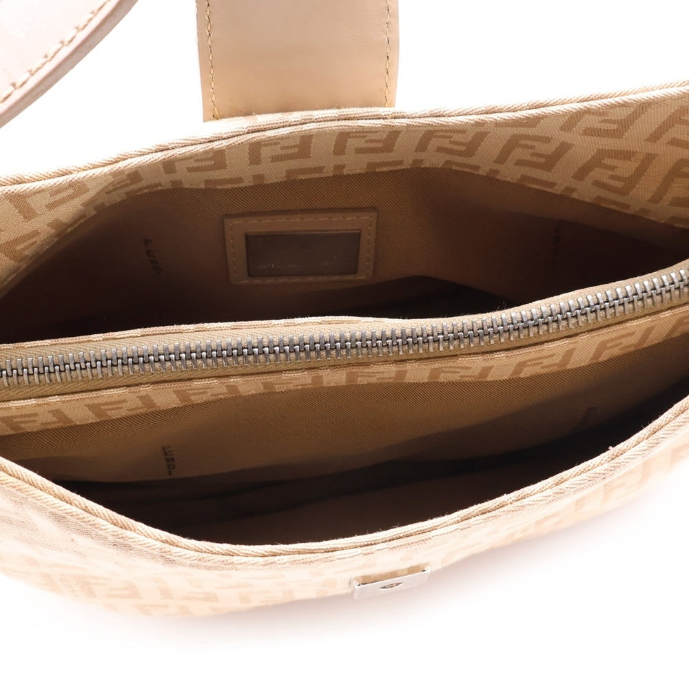 FENDI(フェンディ) マンマバケット ハンドバッグ ワンショルダーバッグ アイボリー シルバー金具 キャンバス×レザー 8BR036