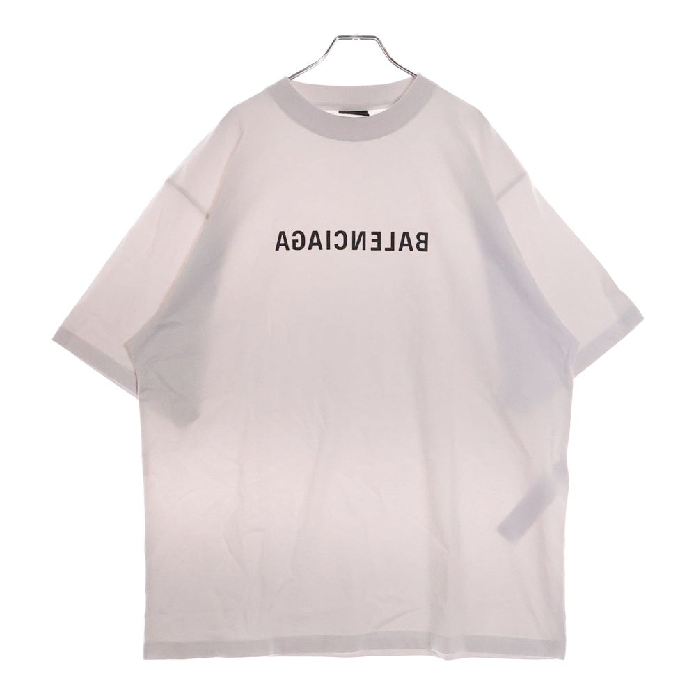 BALENCIAGA(バレンシアガ) 23AW ミラー ロゴTシャツ ホワイト 半袖 コットン #XL