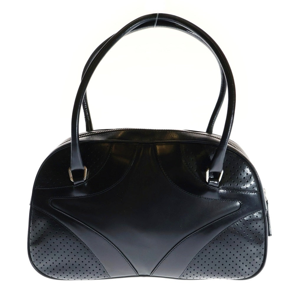 PRADA(プラダ) ミニボストンバッグ ハンドバッグ ブラック シルバー金具 レザー B10524