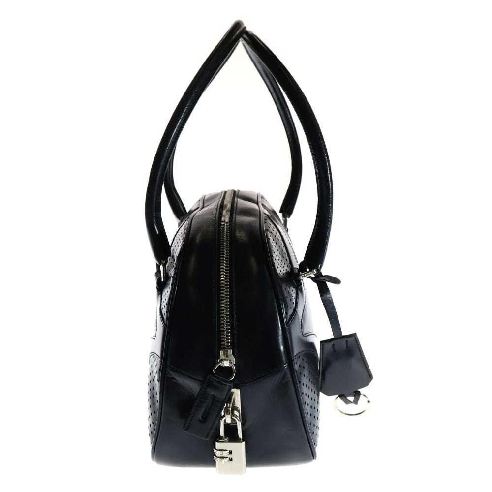 PRADA(プラダ) ミニボストンバッグ ハンドバッグ ブラック シルバー金具 レザー B10524