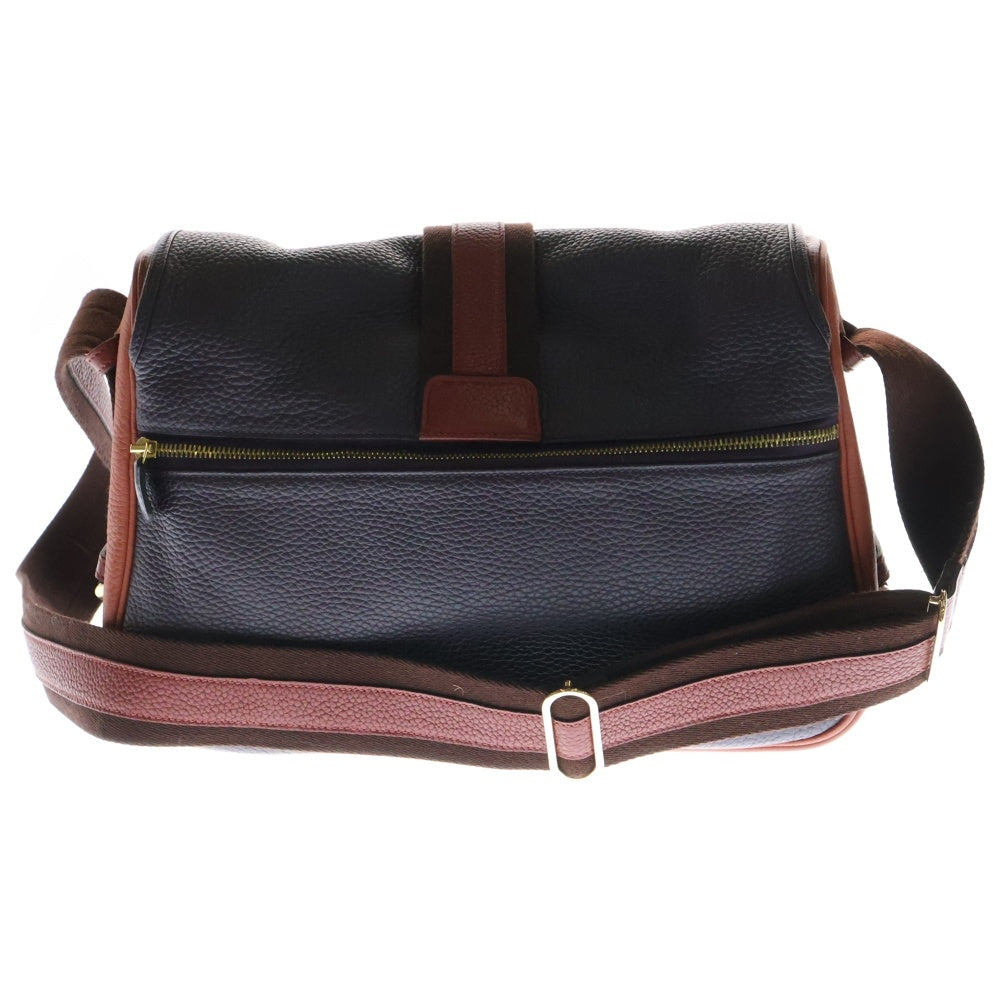 HERMES(エルメス) ブールラング トリヨン ショルダーバッグ パープル×レッド ゴールド金具 □R刻印
