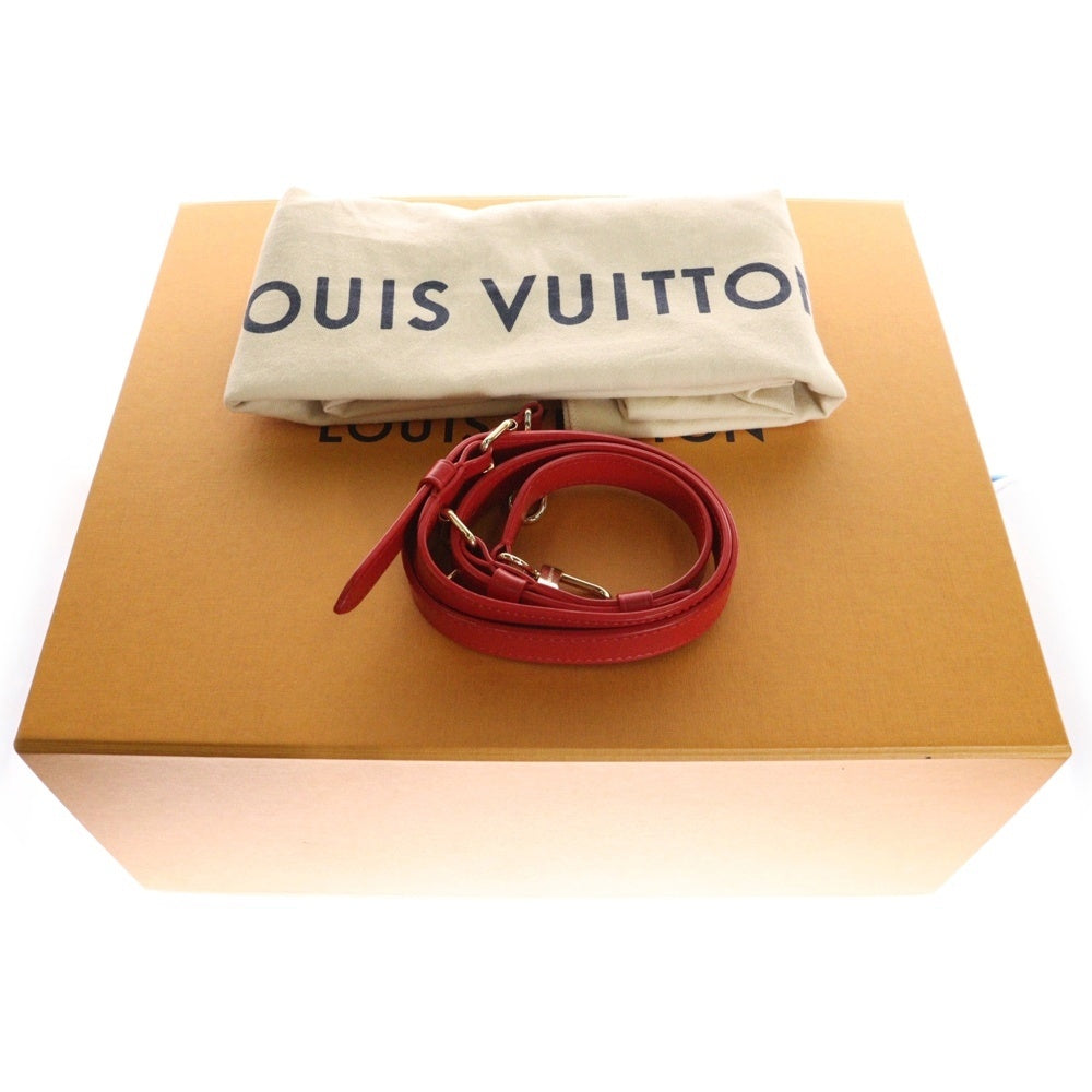 LOUIS VUITTON(ルイヴィトン) ×UF ウルスフィッシャー モノグラムタフテッド スピーディバンドリエール25 2WAY レザーハンドバッグ ショルダーバッグ レッド×ブラック M45552